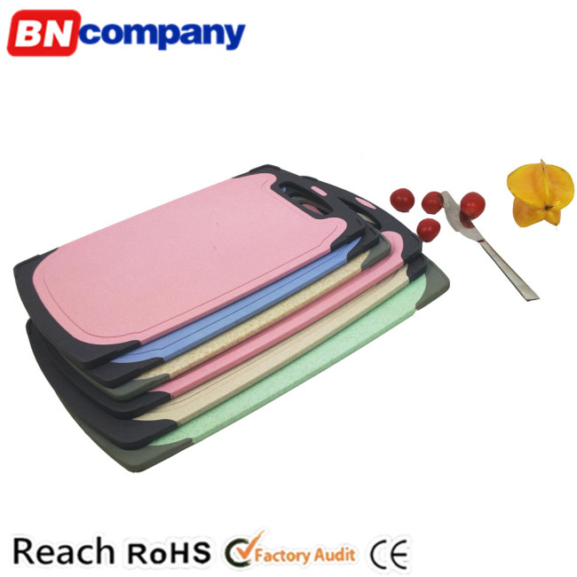 Anti-microbial Wheat Straw Material Cutting Board Skid Resistance Chopping Block